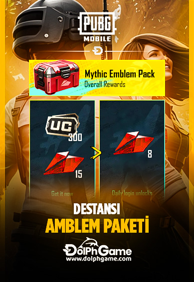 Pubg Mobile 300 UC + 79 Amblem parçacıq