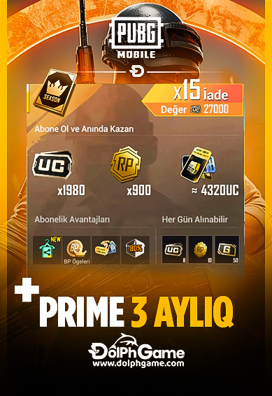 Pubg Mobile Prime Plus 3 Aylıq