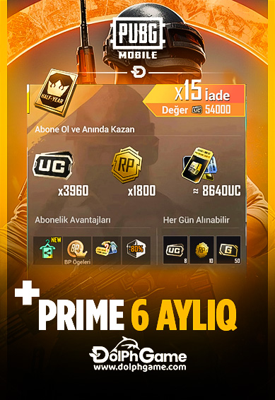 Pubg Mobile Prime Plus 6 Aylıq
